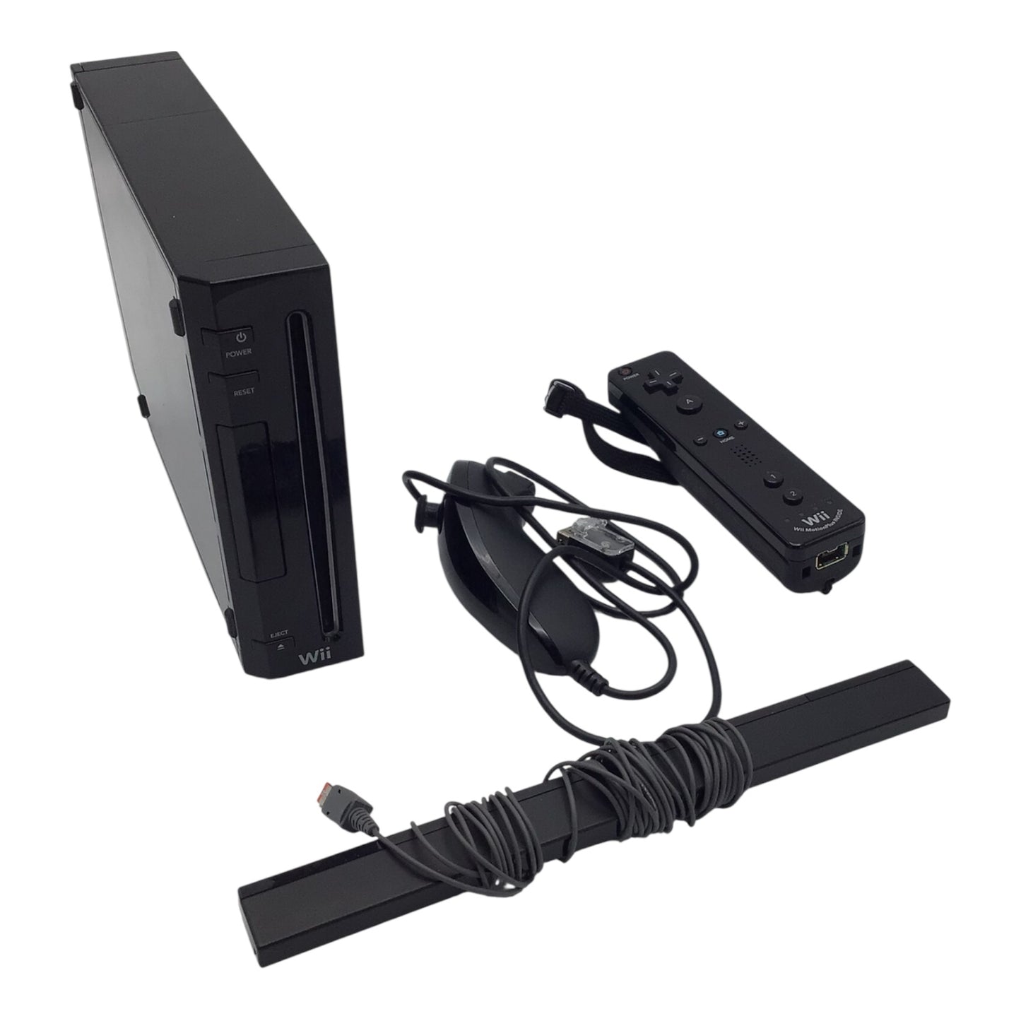 Nintendo Wii Black Console w/ Controller & Cables – Tested Working