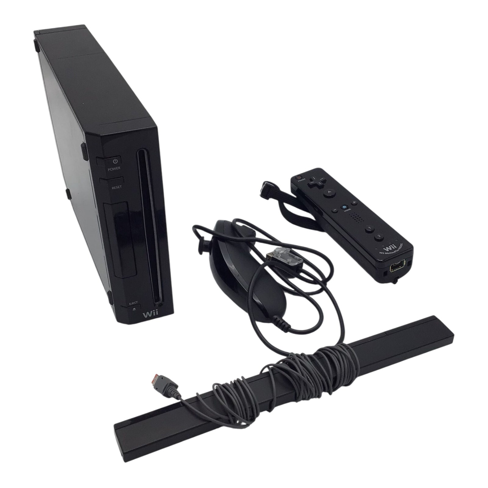 Nintendo Wii Black Console w/ Controller & Cables – Tested Working