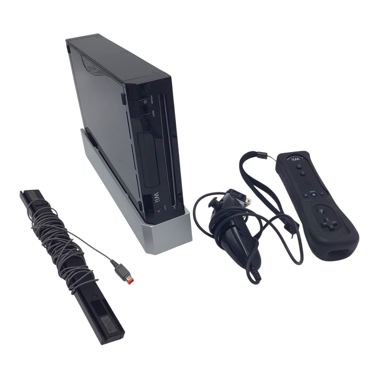 Nintendo Wii Black Console w/ Controller & Cables – Tested Working