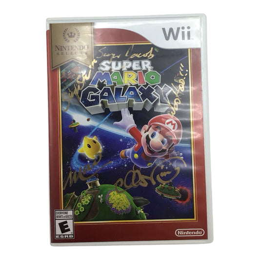 Nintendo Wii Super Mario Galaxy - Signed by Mario Voice Actor