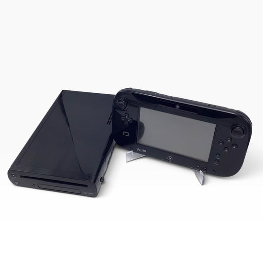 Nintendo Wii U Deluxe 32GB Black Console WUP-101(02) – GamePad WUP-010(USA) & Cables – Tested & Working
