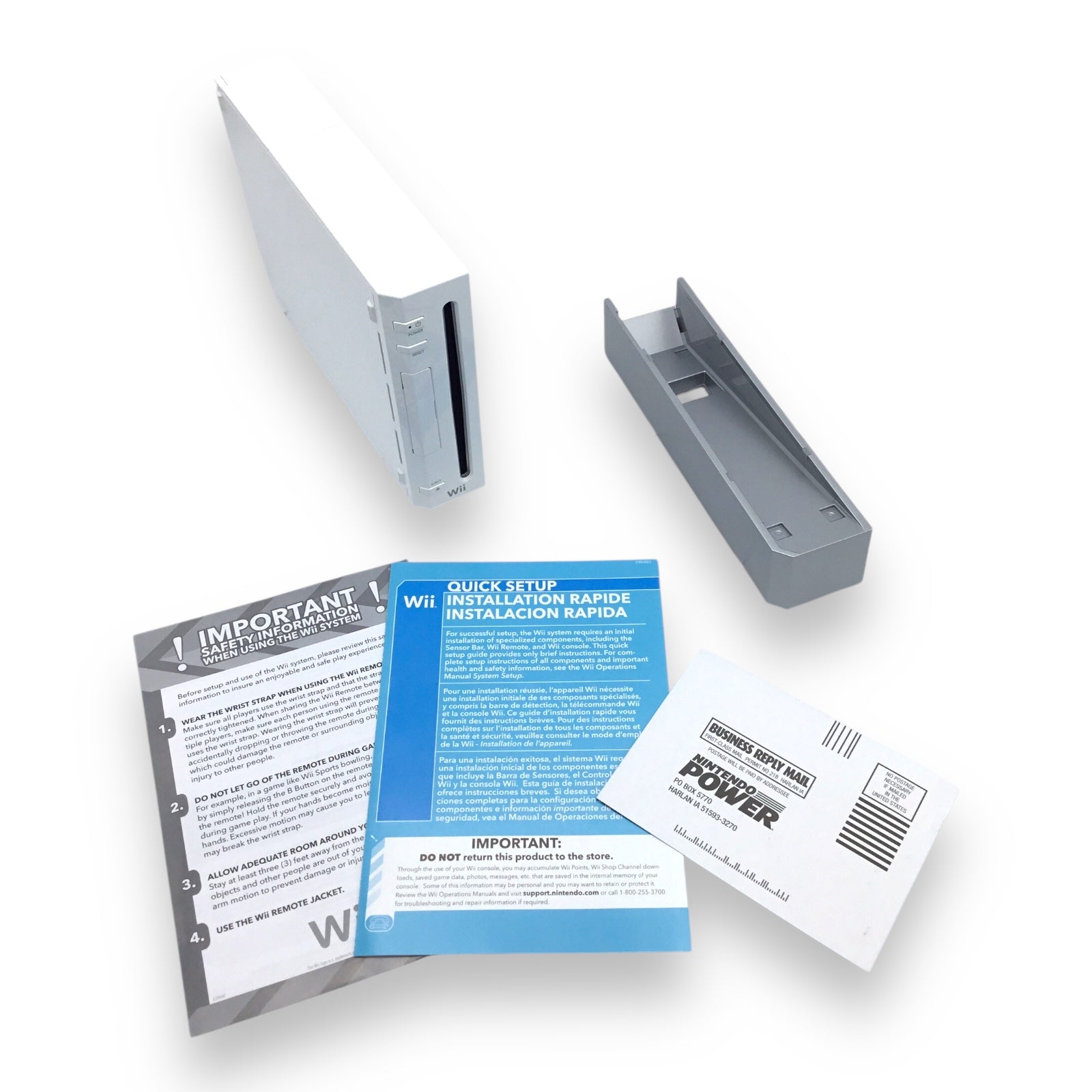 Nintendo Wii White Console w/ Controller, Box & Madcatz Sensor – Tested