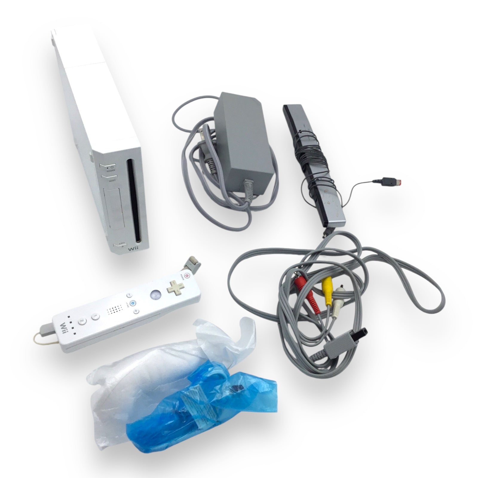 Nintendo Wii White Console w/ Controller, Box & Madcatz Sensor – Tested