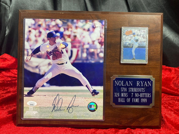 Nolan Ryan Texas Rangers Hall of Fame Legend Signed 8x10 Photo 