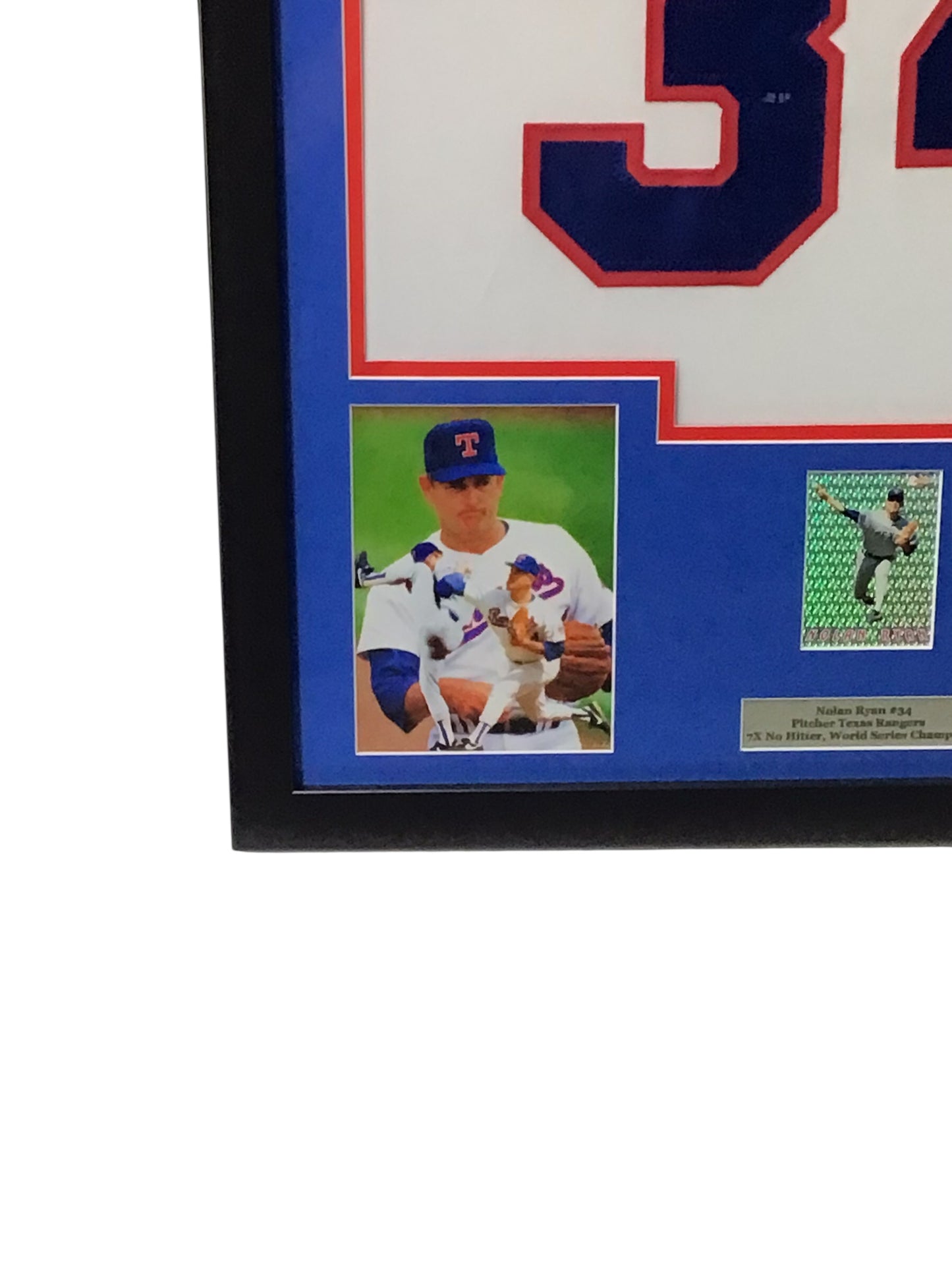 Nolan Ryan Texas Rangers Framed Signed Jersey w/ JSA Cert & Sports Card