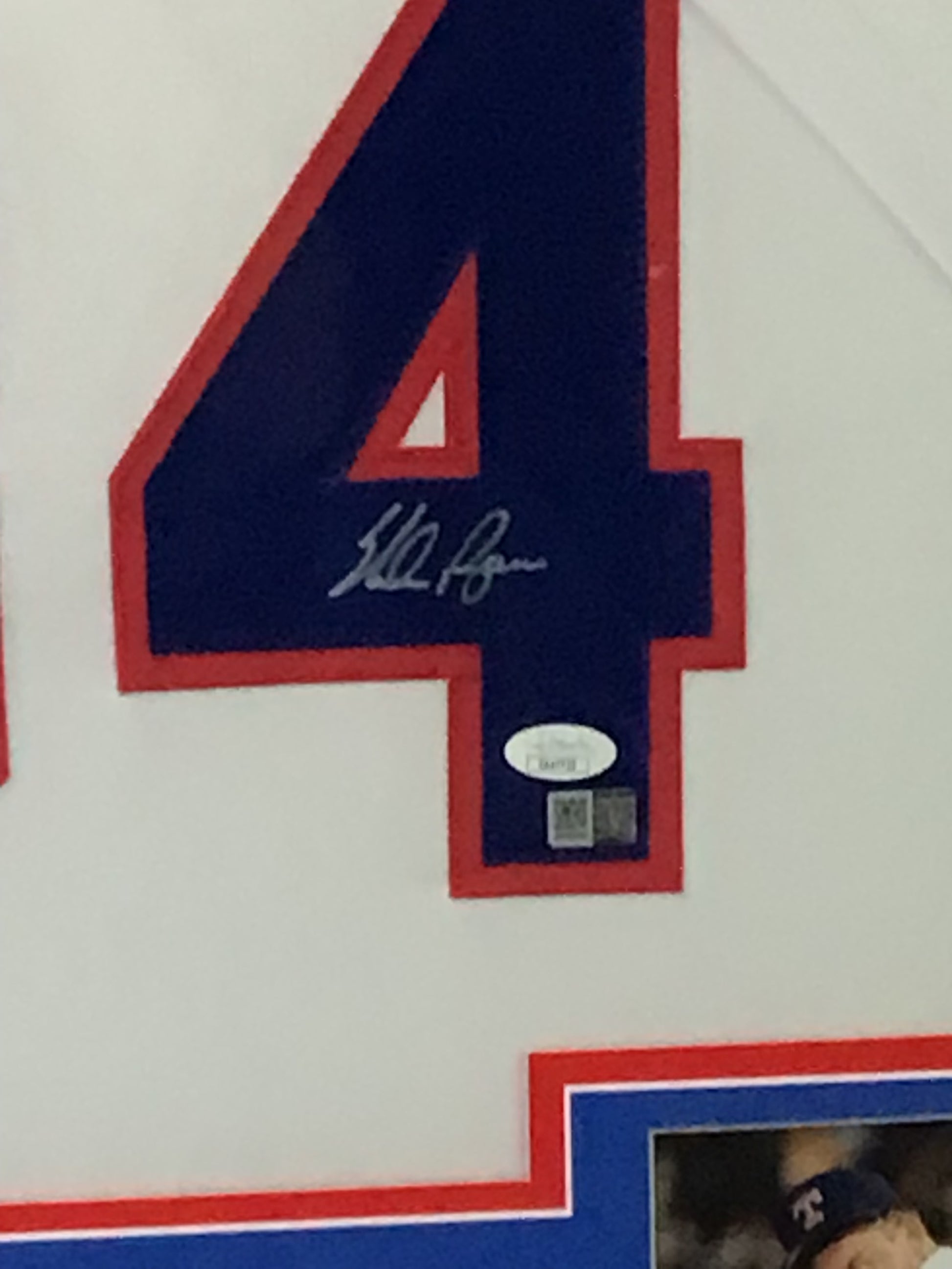 Nolan Ryan Texas Rangers Framed Signed Jersey w/ JSA Cert & Sports Card