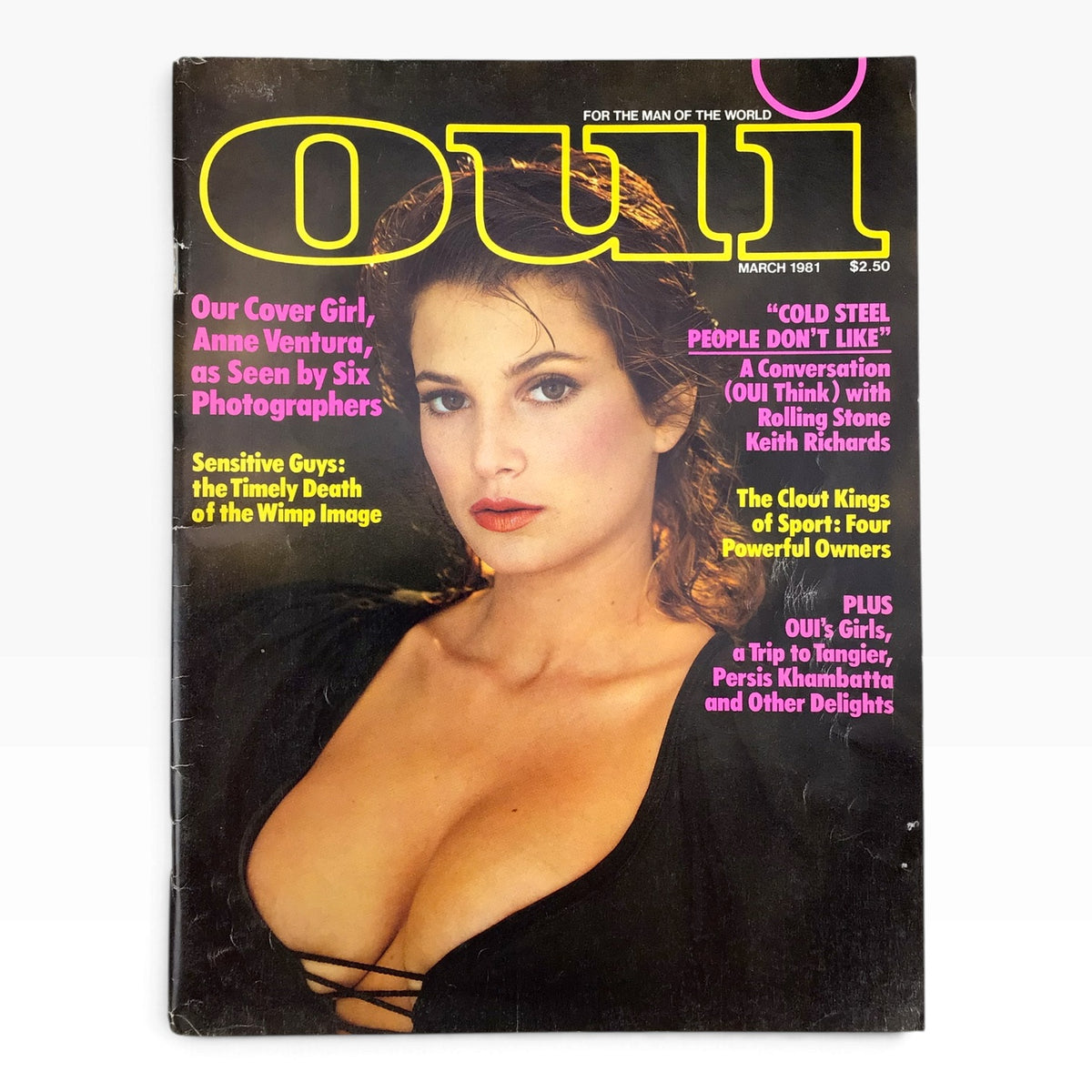 OUI Magazine March 1981 with Press Release – Keith Richards, Anne Ventura – Vintage Magazine