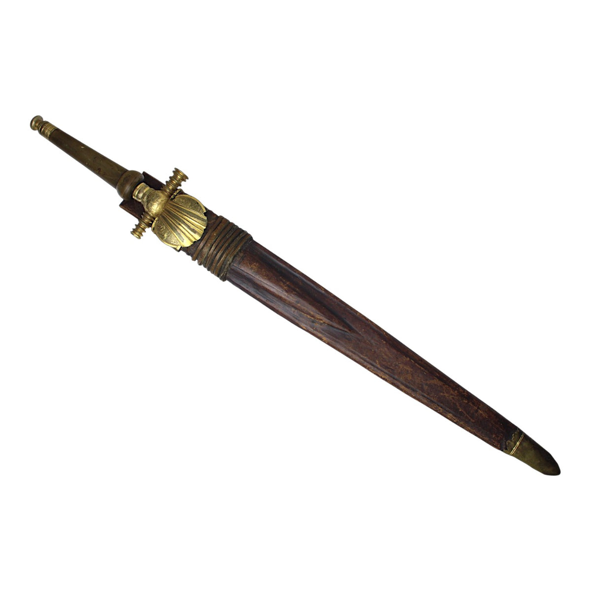 One-of-a-Kind American Revolutionary War Plug Bayonet w/ Sheath & RARE Leatherwork / Repair Tool Awl