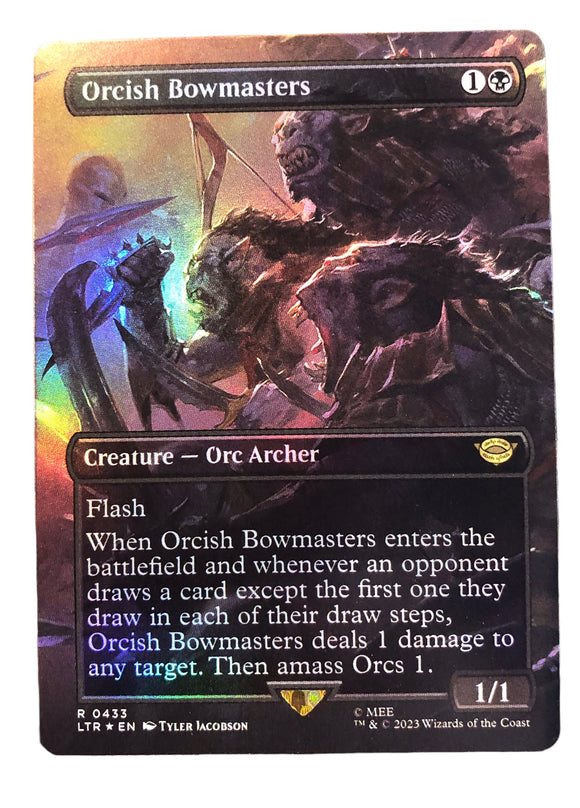 Orcish Bowmasters (Borderless) - Universes Beyond: The Lord of the Rings: Tales of Middle-earth (LTR) - #433 - Holofoil NM