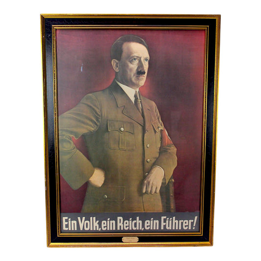 Original 1938 Adolf Hitler Propaganda Poster by Heinrich Knirr | "Ein Volk, ein Reich, ein Führer!" | Framed