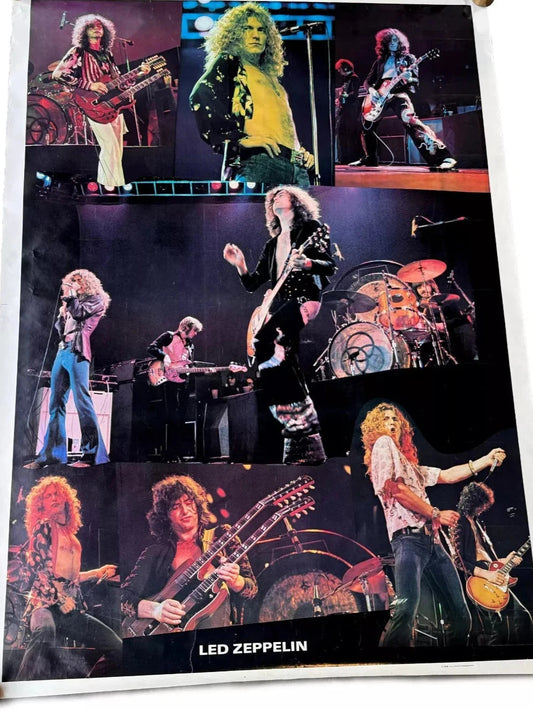 Original 1975 Vintage Led Zeppelin Poster Large 42 x 58