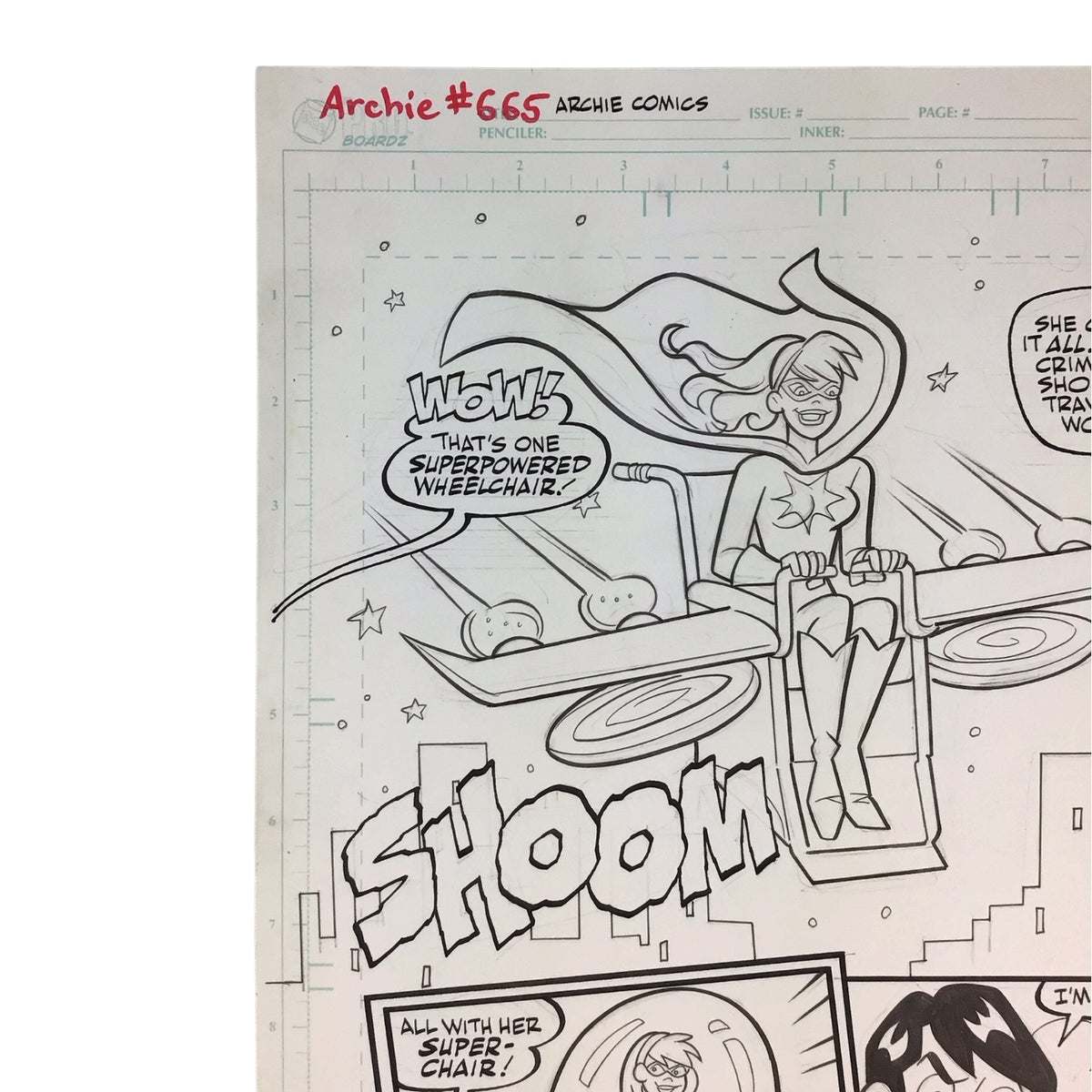 Original Art Comic Archie #665 Page Drawn by Rich Koslowski