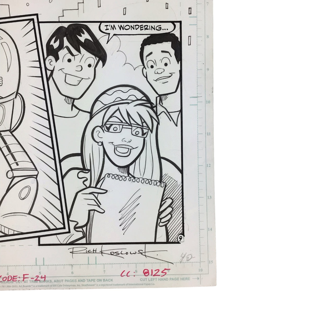 Original Art Comic Archie #665 Page Drawn by Rich Koslowski