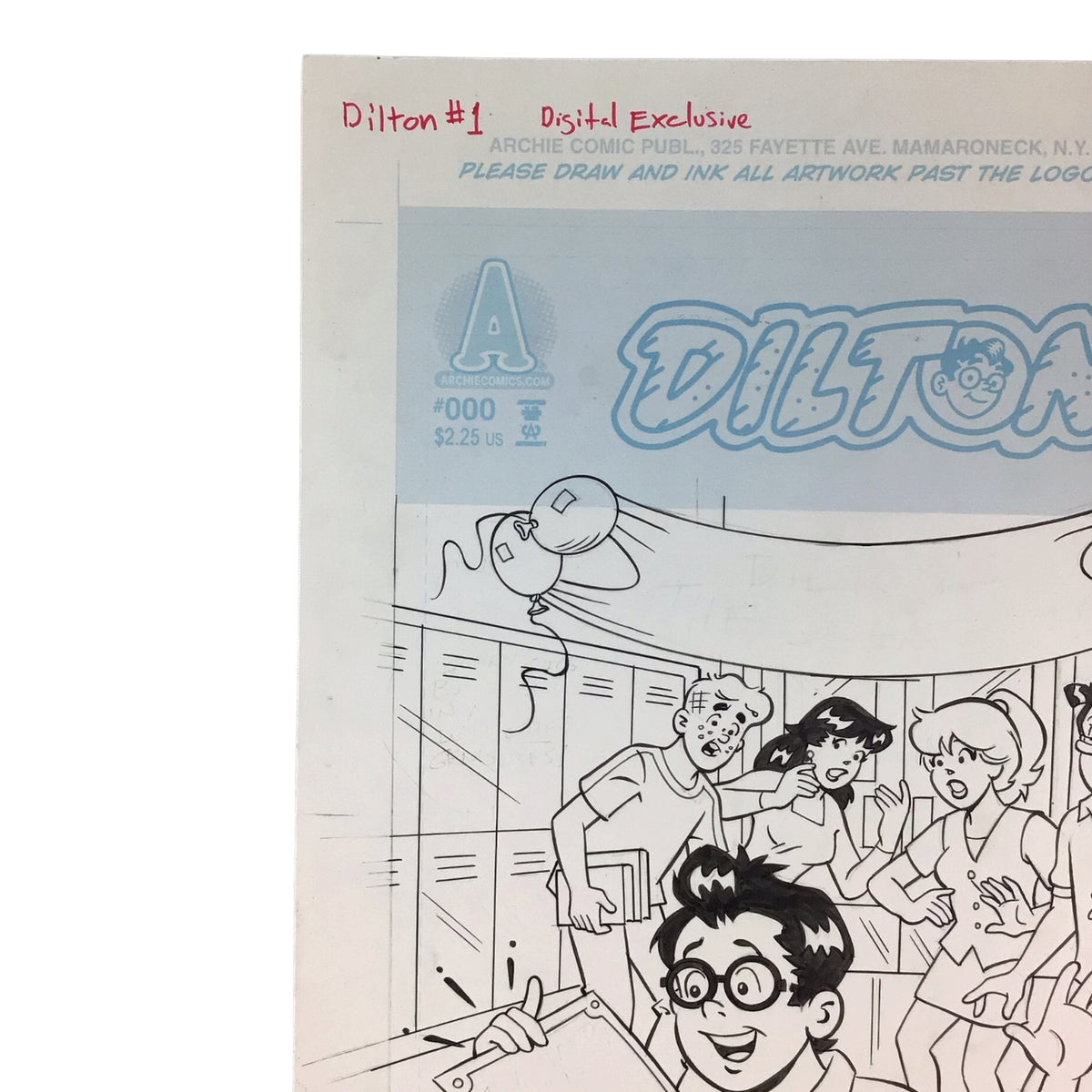 Original Art Comic Cover Dilton #1 Digital Exclusive Issue by Bill Golliher