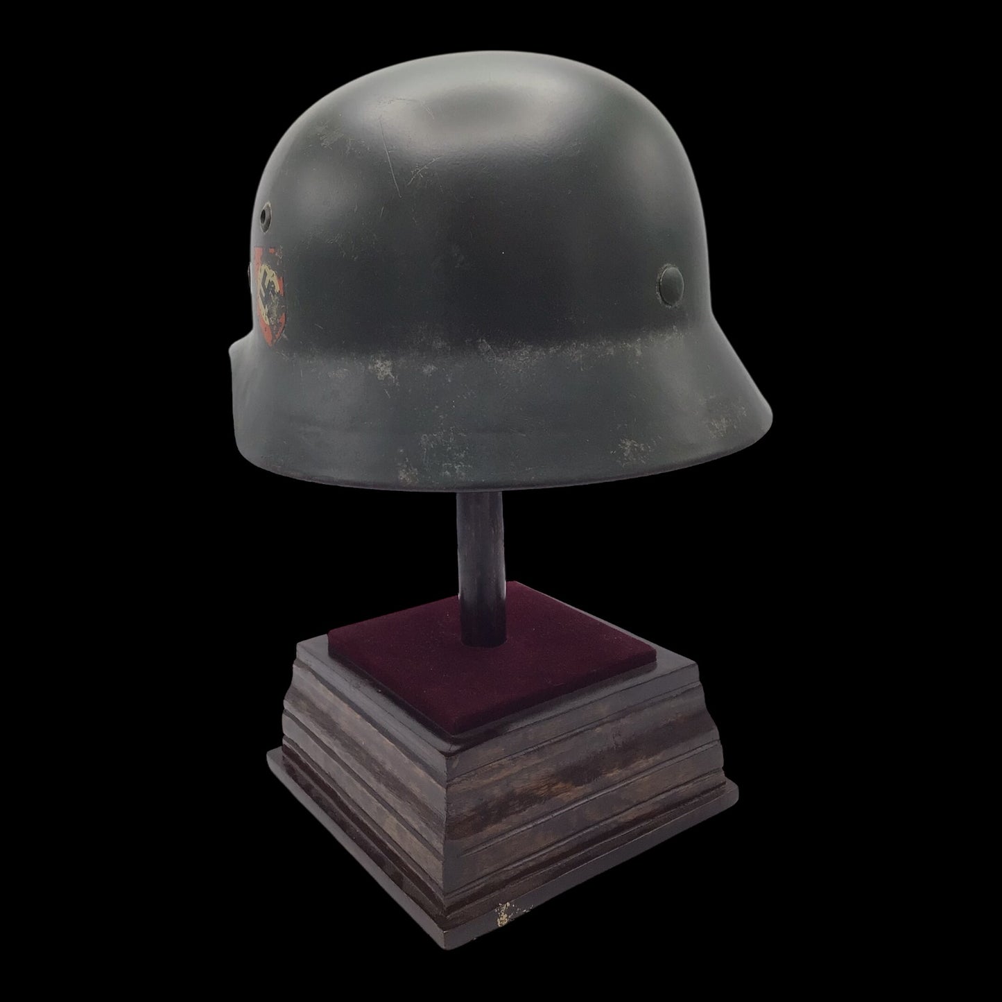 Original German WWII M38 Double Decal Waffen-SS Combat Helmet - ET62 Shell - Early War SS Helmet