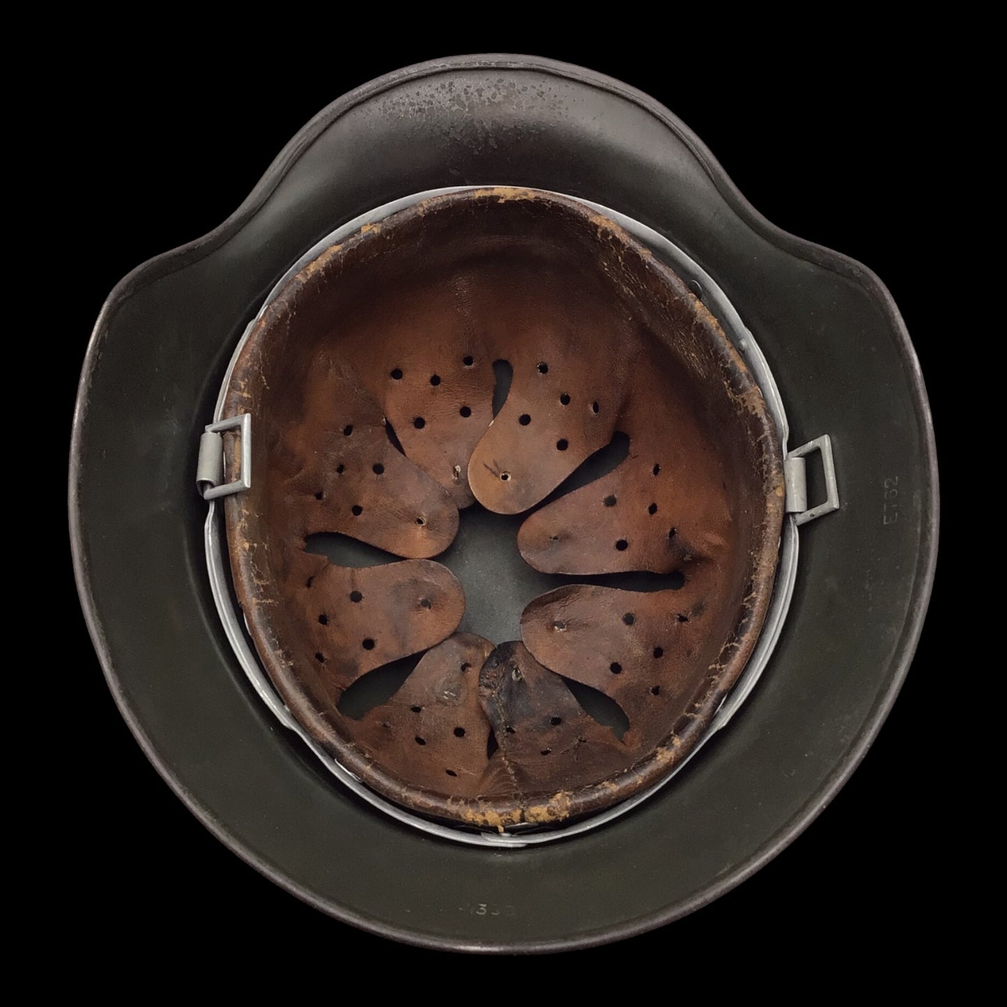Original German WWII M38 Double Decal Waffen-SS Combat Helmet - ET62 Shell - Early War SS Helmet