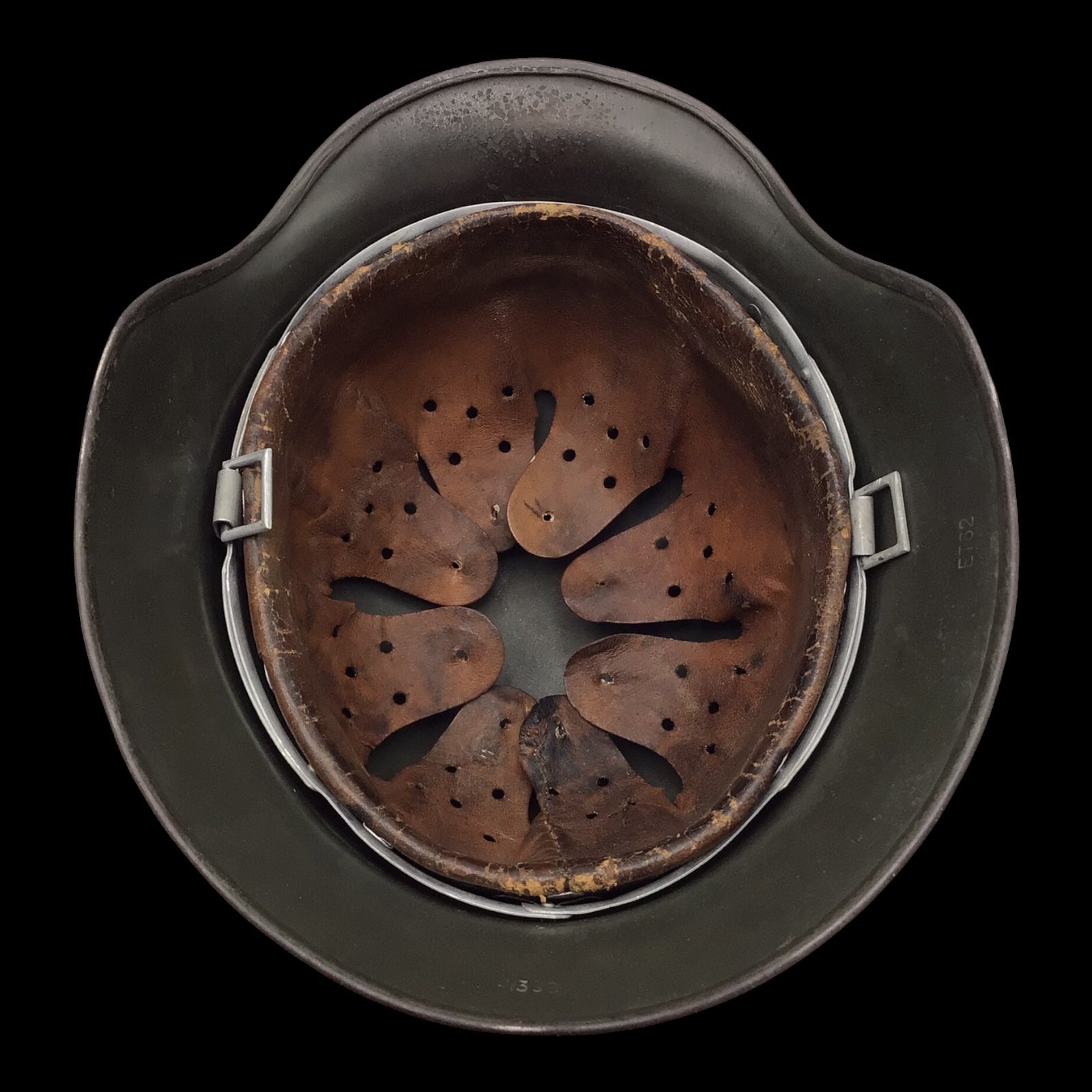 Original German WWII M38 Double Decal Waffen-SS Combat Helmet - ET62 Shell - Early War SS Helmet