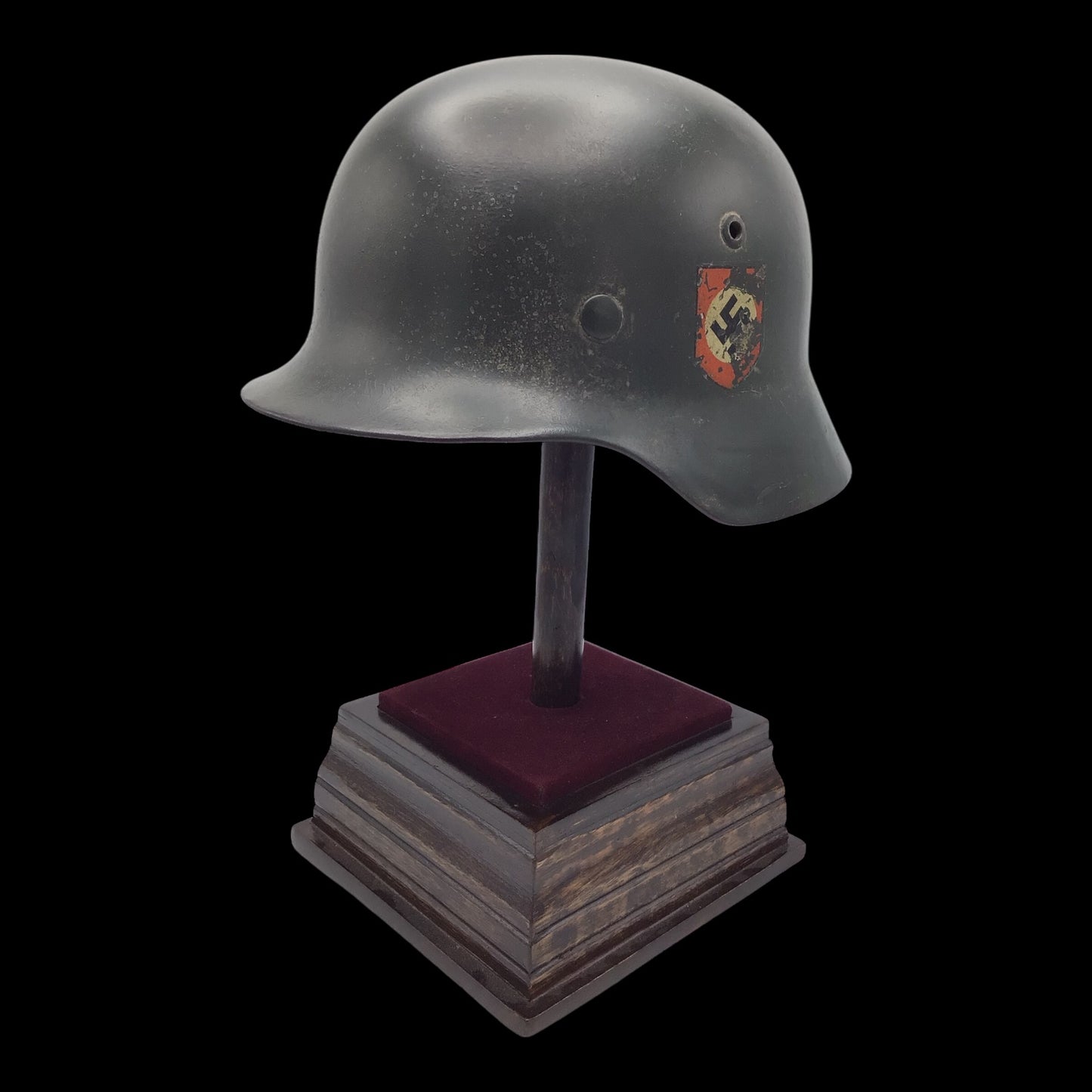 Original German WWII M38 Double Decal Waffen-SS Combat Helmet - ET62 Shell - Early War SS Helmet