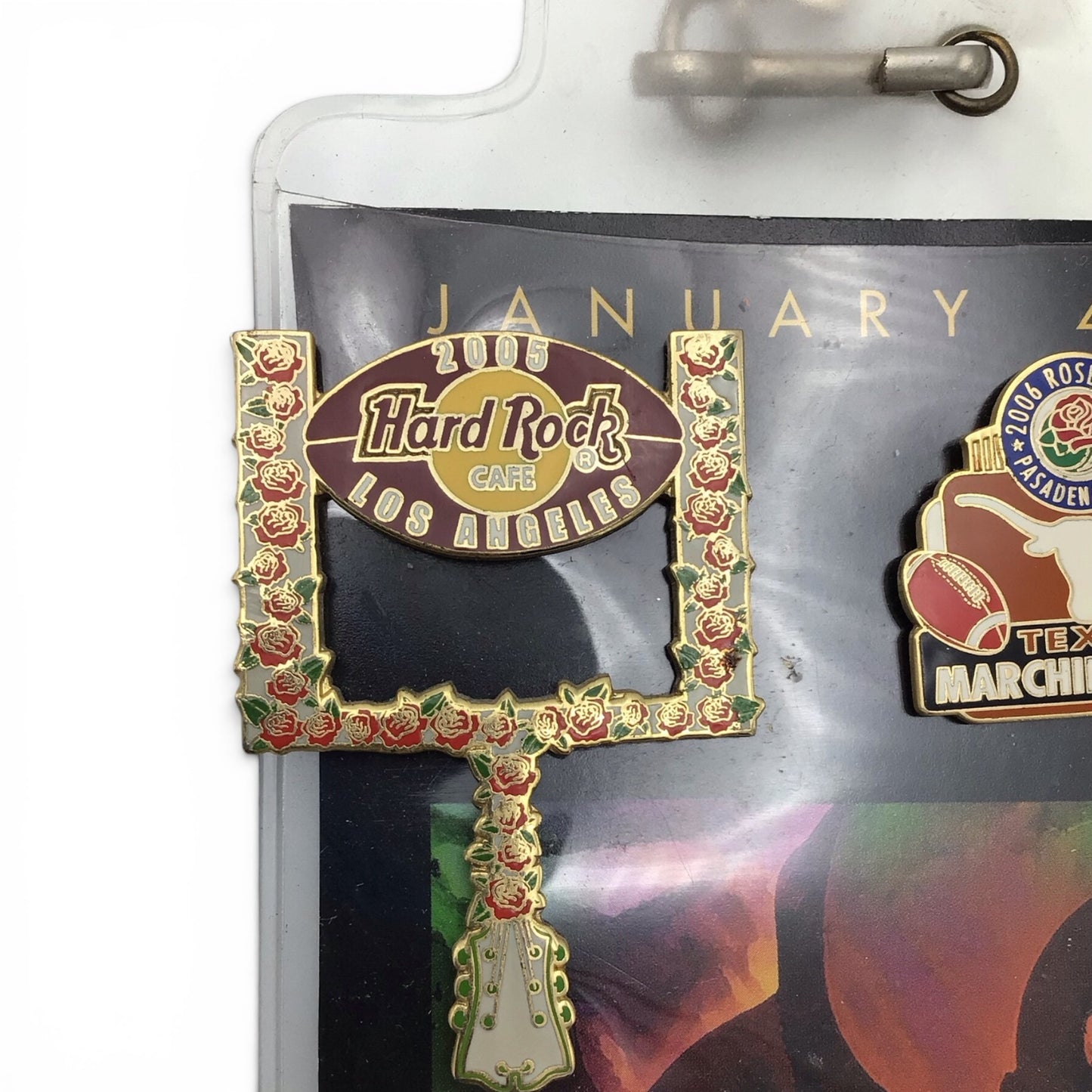 Original Rose Bowl Lanyard w/ Tickets & Rare Rose Bowl & National Championship Pins