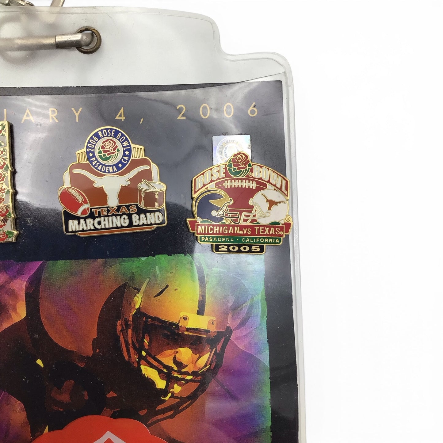 Original Rose Bowl Lanyard w/ Tickets & Rare Rose Bowl & National Championship Pins