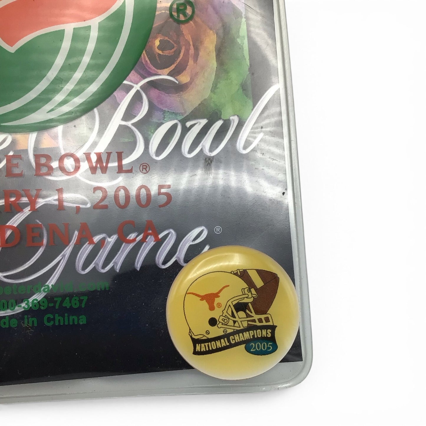 Original Rose Bowl Lanyard w/ Tickets & Rare Rose Bowl & National Championship Pins