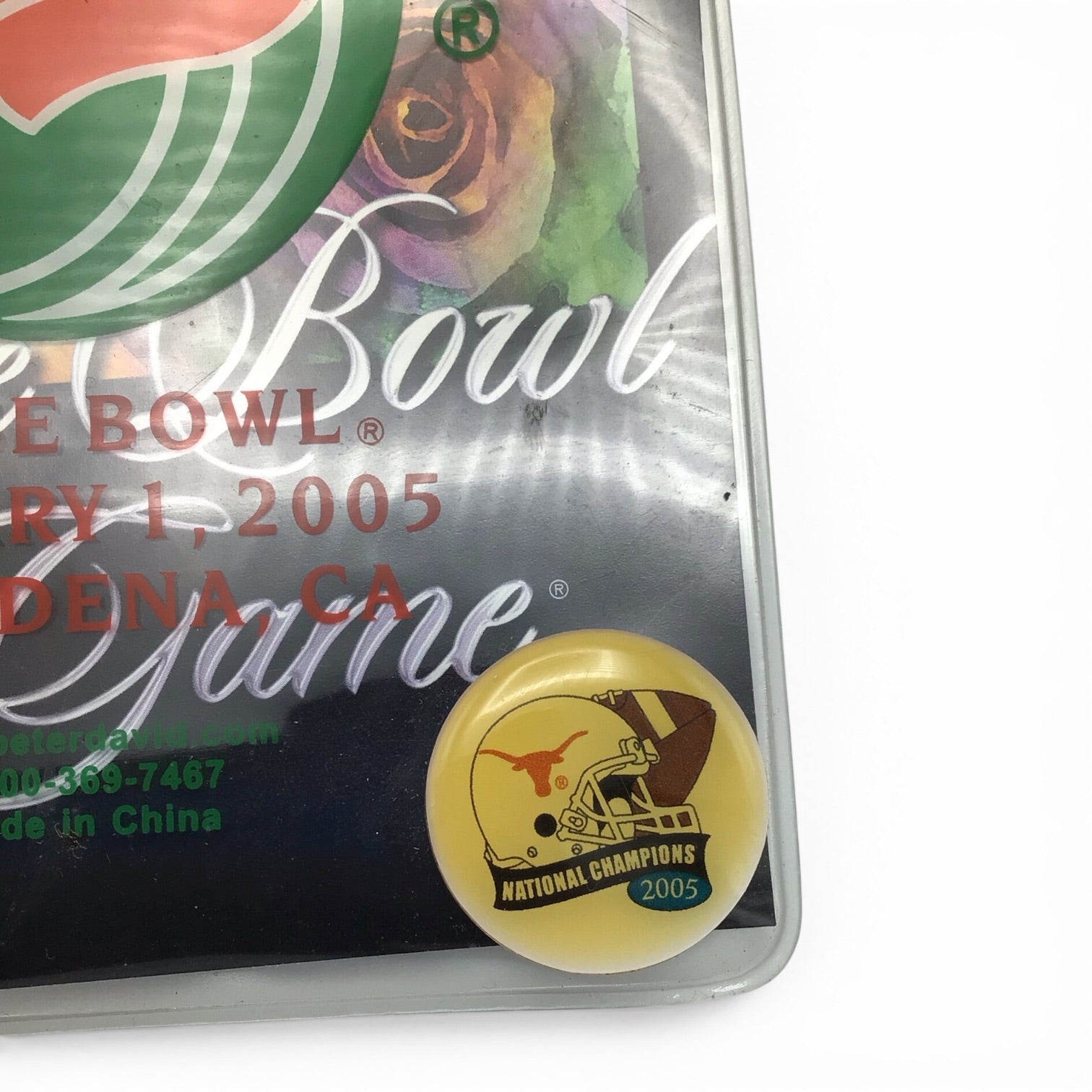 Original Rose Bowl Lanyard w/ Tickets & Rare Rose Bowl & National Championship Pins