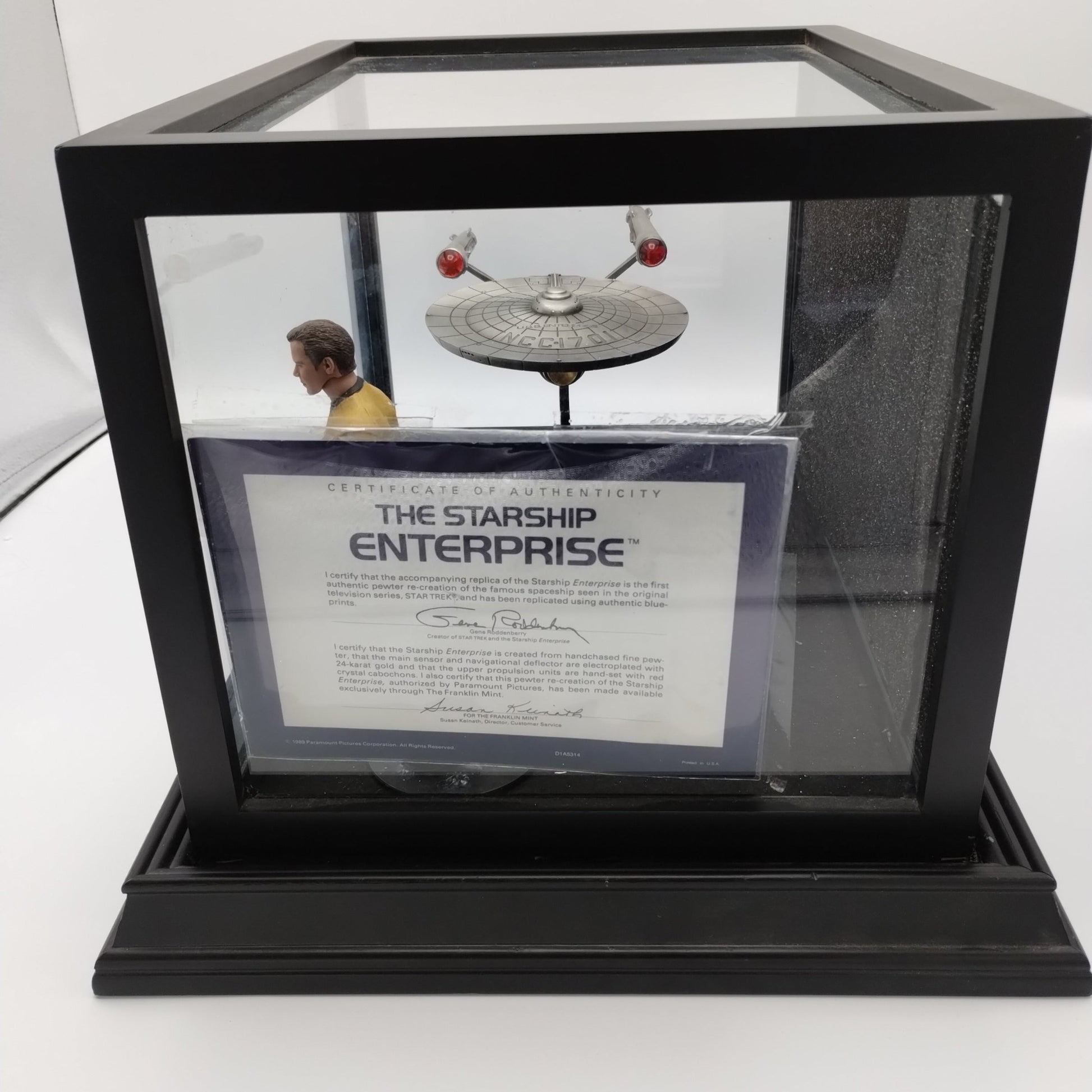 Original Star Trek Shadow Box - Captain Kirk and Enterprise