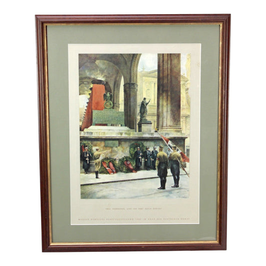 Original WWII Paul Herrmann "Und ihr habt doch gesiegt!" Color Print | 1942 Great German Art Exhibition