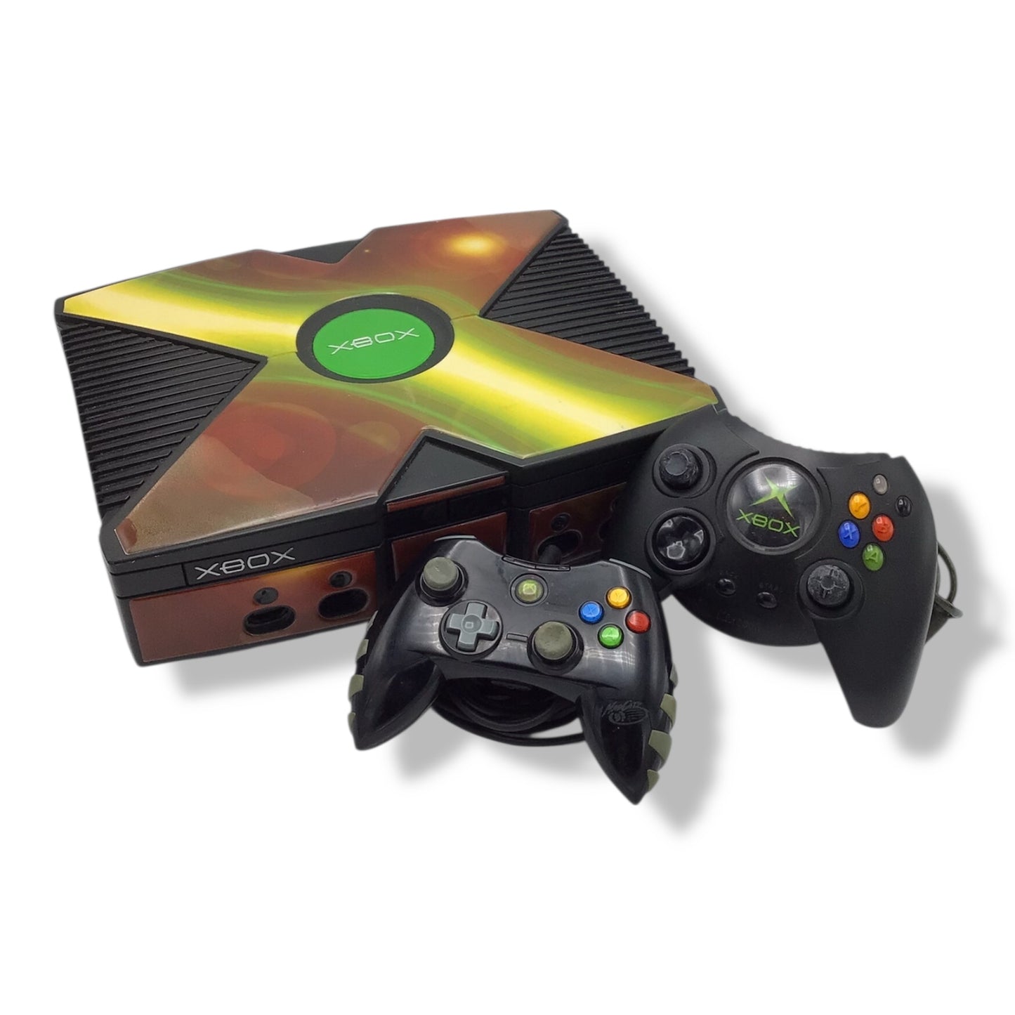 Original Xbox Console Bundle – Tested & Working (2 Controllers + Cables)