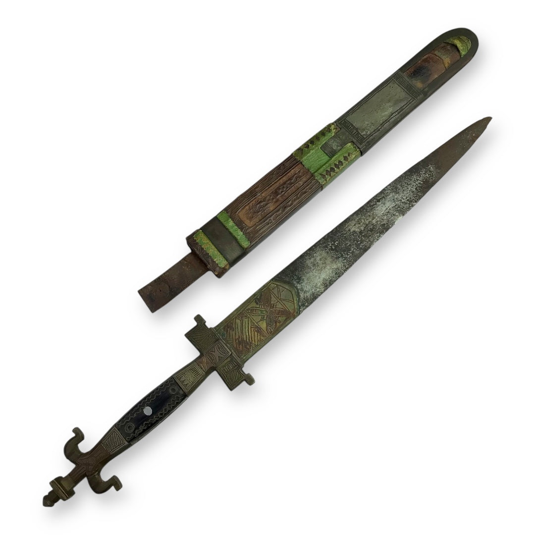 Ornate Antique Islamic African/Arabic Tribal Warrior's Dagger