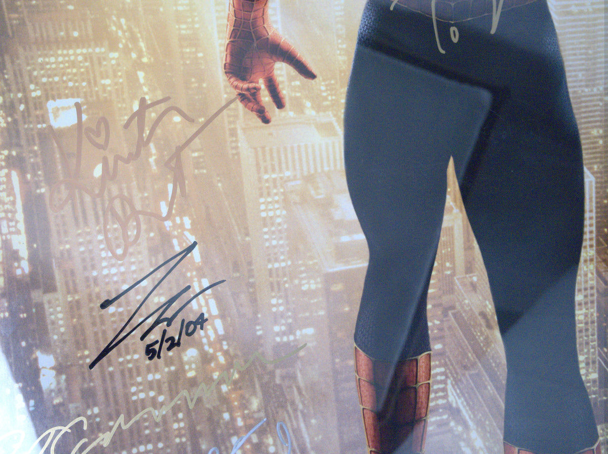 Spider-Man 2 (2004) Signed & Framed Poster – 12 Signatures with COA, Tobey Maguire, Kirsten Dunst, Bruce Campbell, Sam Raimi