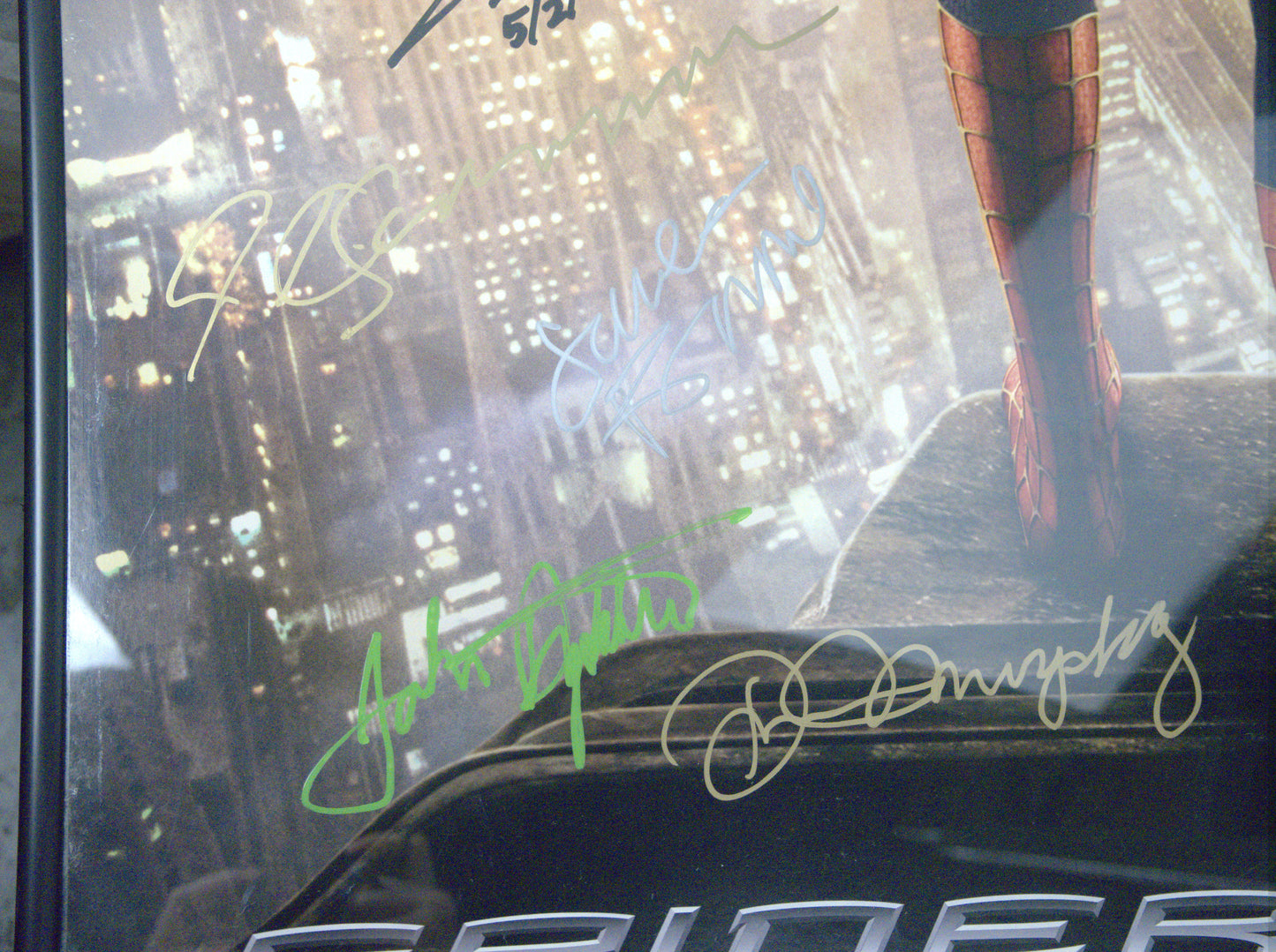 Spider-Man 2 (2004) Signed & Framed Poster – 12 Signatures with COA, Tobey Maguire, Kirsten Dunst, Bruce Campbell, Sam Raimi
