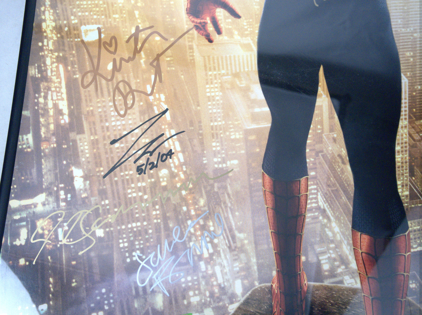 Spider-Man 2 (2004) Signed & Framed Poster – 12 Signatures with COA, Tobey Maguire, Kirsten Dunst, Bruce Campbell, Sam Raimi
