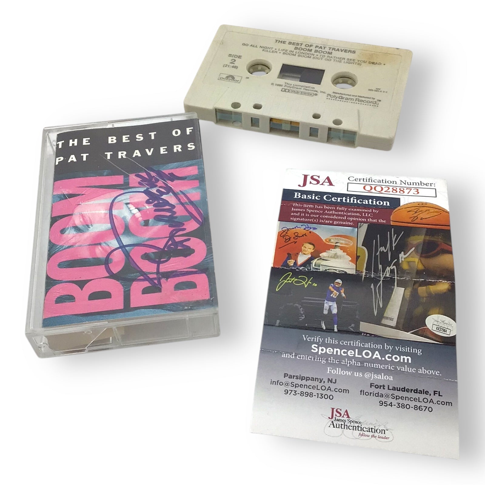 Pat Travers Signed 1985 Cassette – The Best Of + JSA Certified