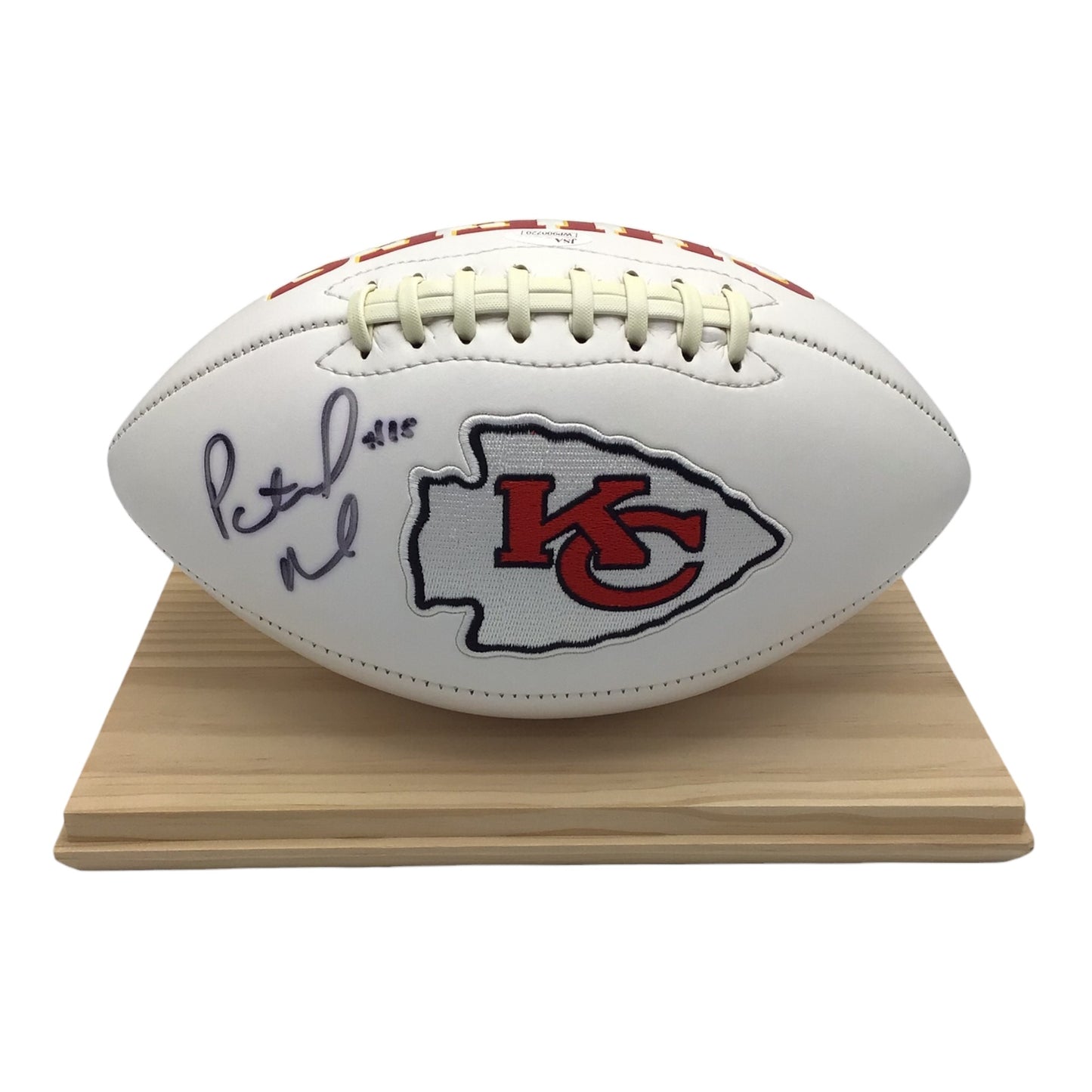 Patrick Mahomes Autographed Kansas City Chiefs Football with Display Case – JSA Certified
