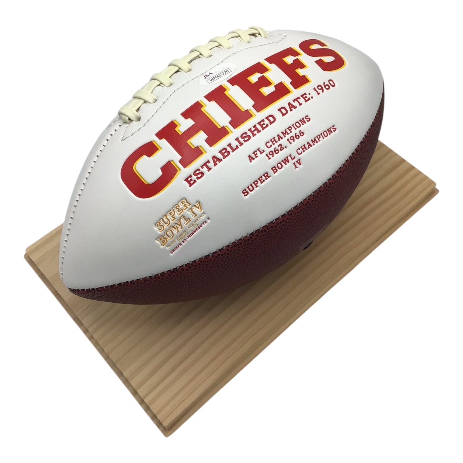 Patrick Mahomes Autographed Kansas City Chiefs Football with Display Case – JSA Certified
