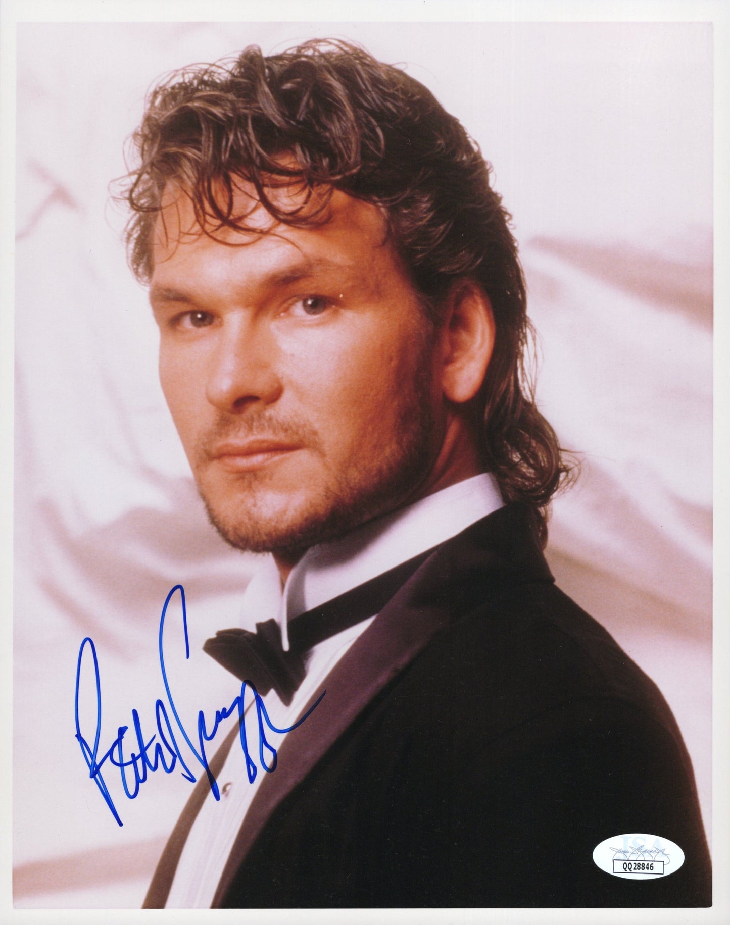 Patrick Swayze International Fan Club Signed Photo 8x10 - Earlly Photo in Tuxedo, Rare! JSA and PSA Letter Double Certified Authentic QQ28846