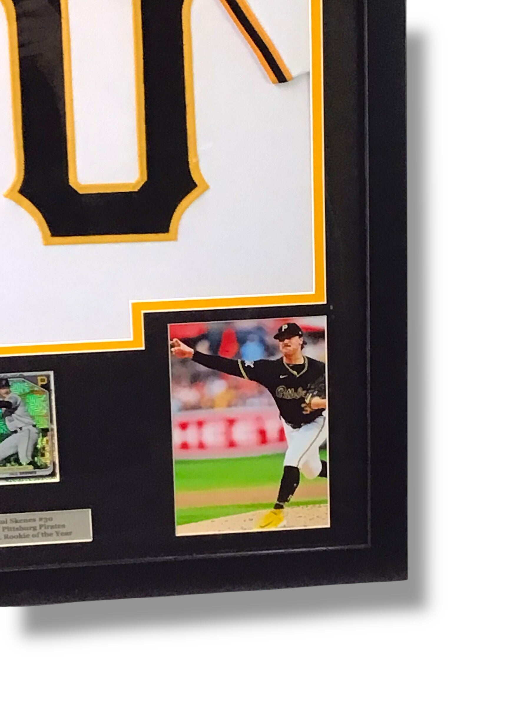 Paul Skenes Custom Framed Signed Jersey w/ MLB.com Cert & Bowman Mojo Card