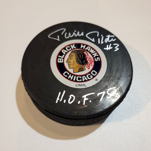 Pierre Pilote Guaranteed Authentic Autographed Hockey Puck