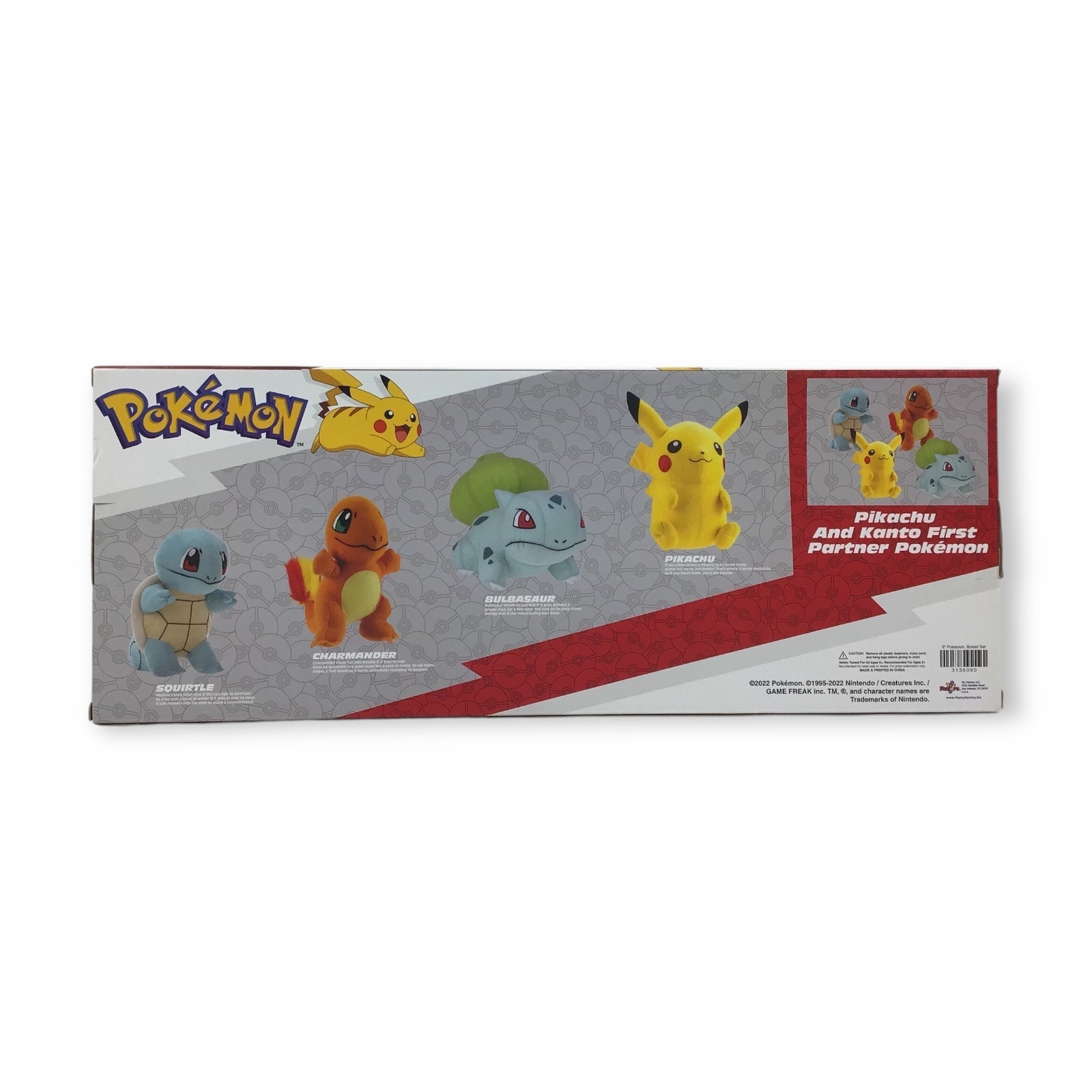 Pikachu Squirtle Charmander Bulbasaur 6" Pokémon Box Set 2022 NIB Nintendo