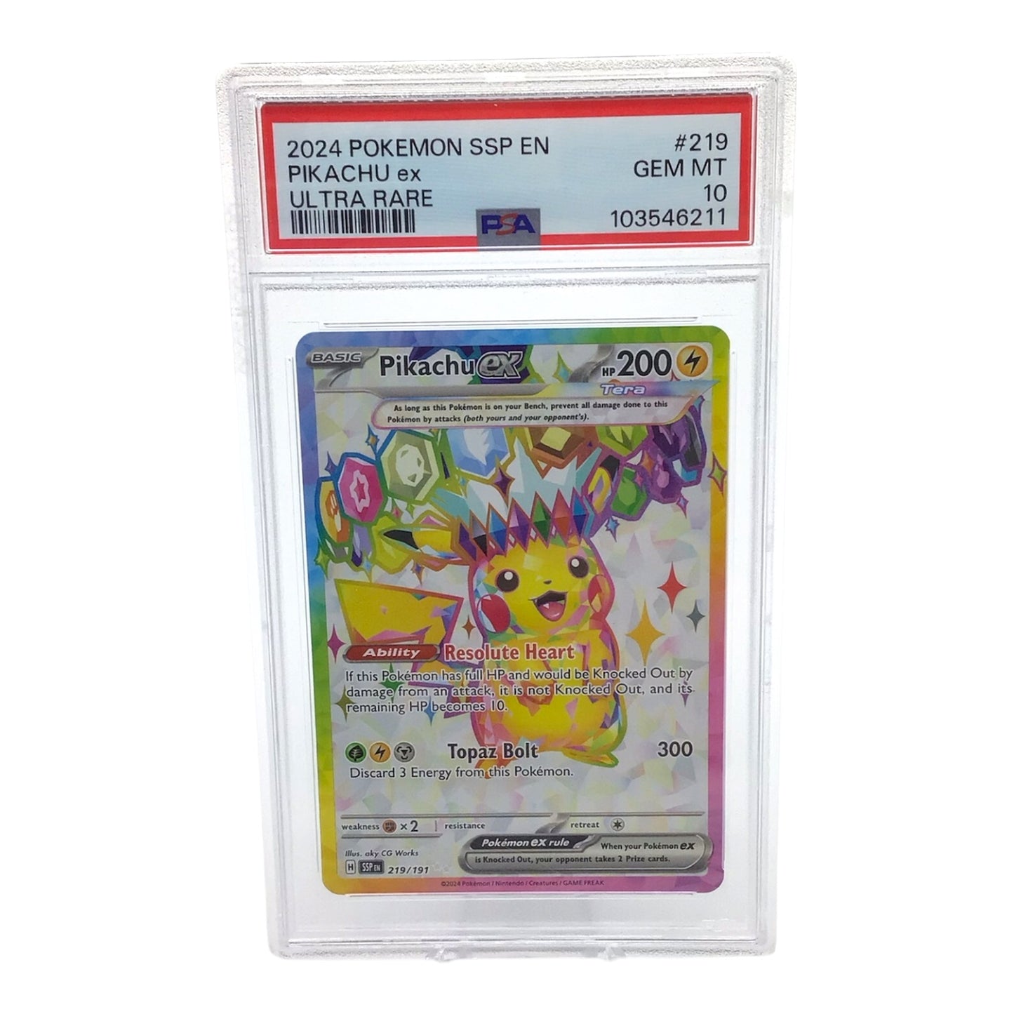Pikachu ex #219 PSA 10