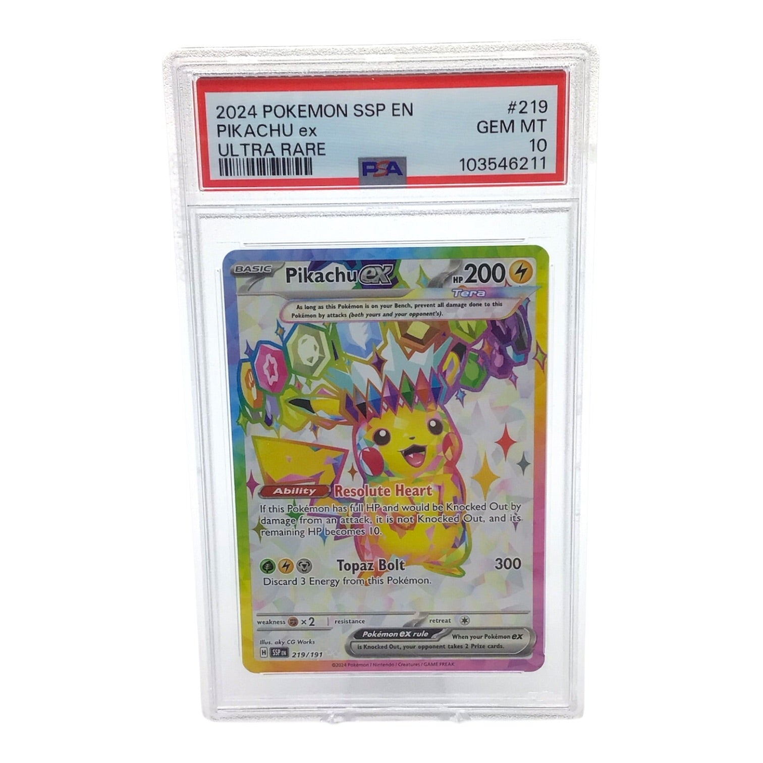 Pikachu ex #219 PSA 10