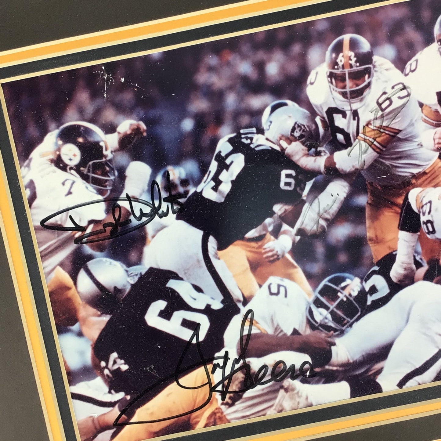 Pittsburgh Steelers “Steel Curtain” Signed 16x20 Photo Framed - JSA Certified