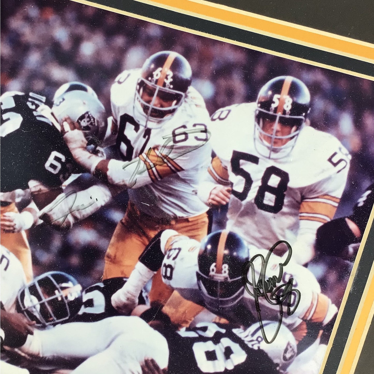 Pittsburgh Steelers “Steel Curtain” Signed 16x20 Photo Framed - JSA Certified