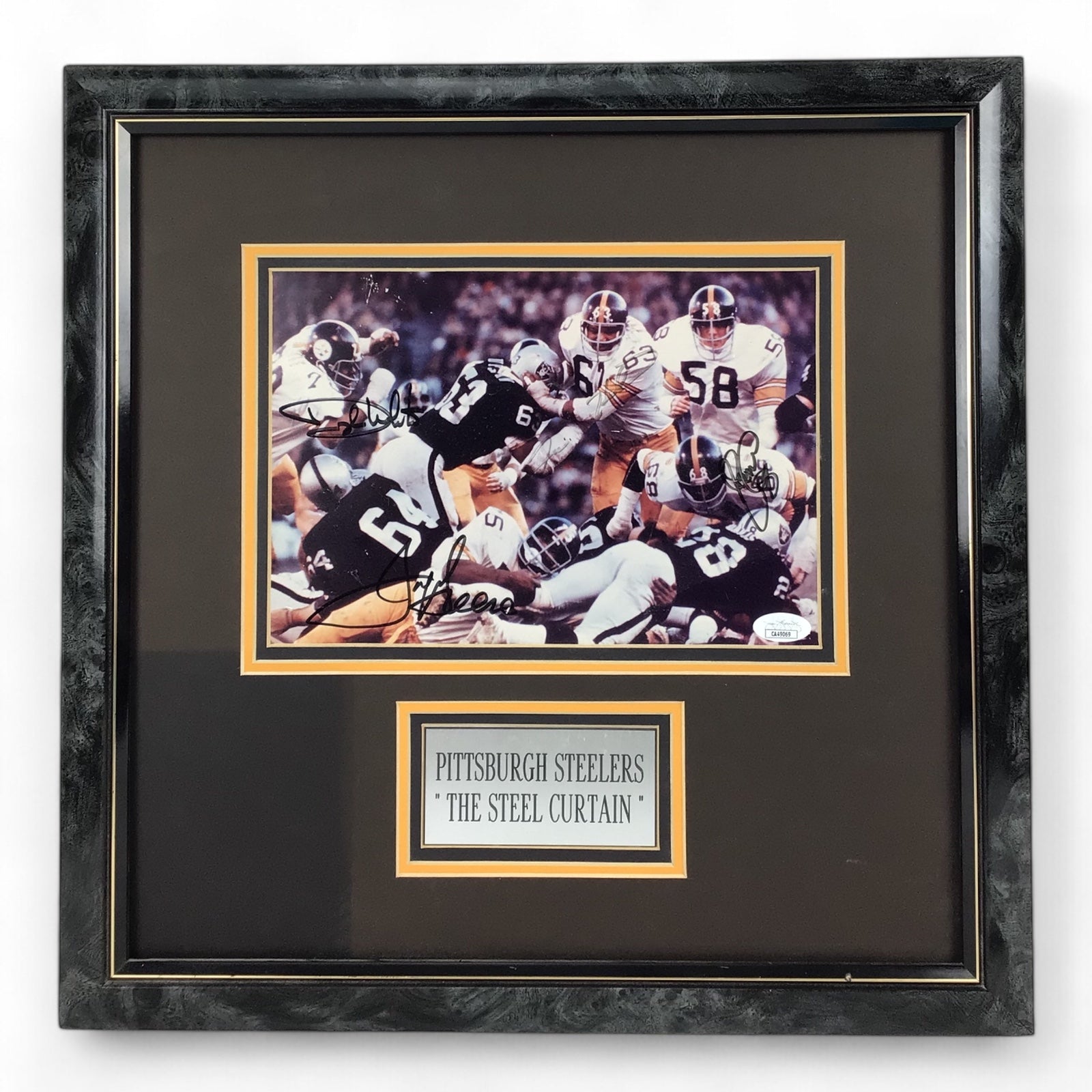 Pittsburgh Steelers “Steel Curtain” Signed 16x20 Photo Framed - JSA Certified