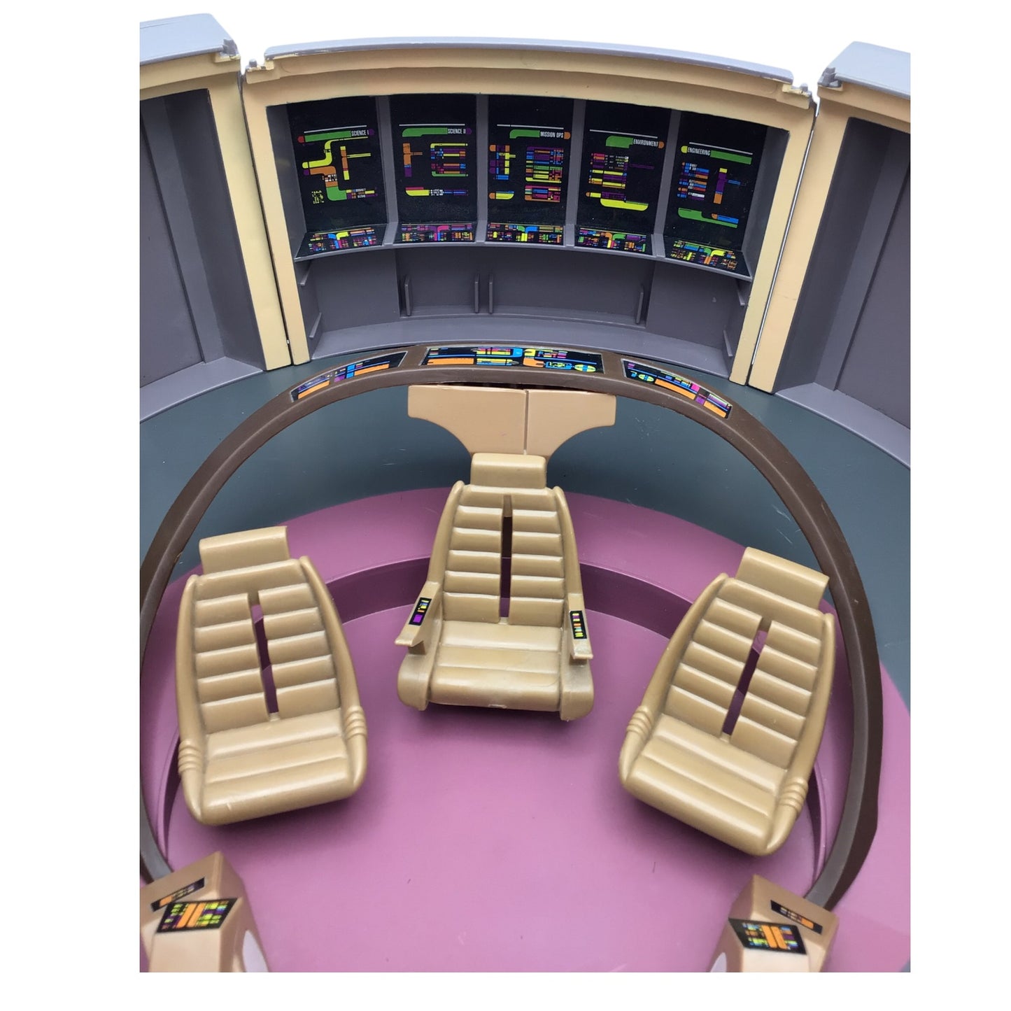 Playmates 1993 Star Trek: The Next Generation Bridge Playset – Vintage Enterprise Bridge Toy (Incomplete)