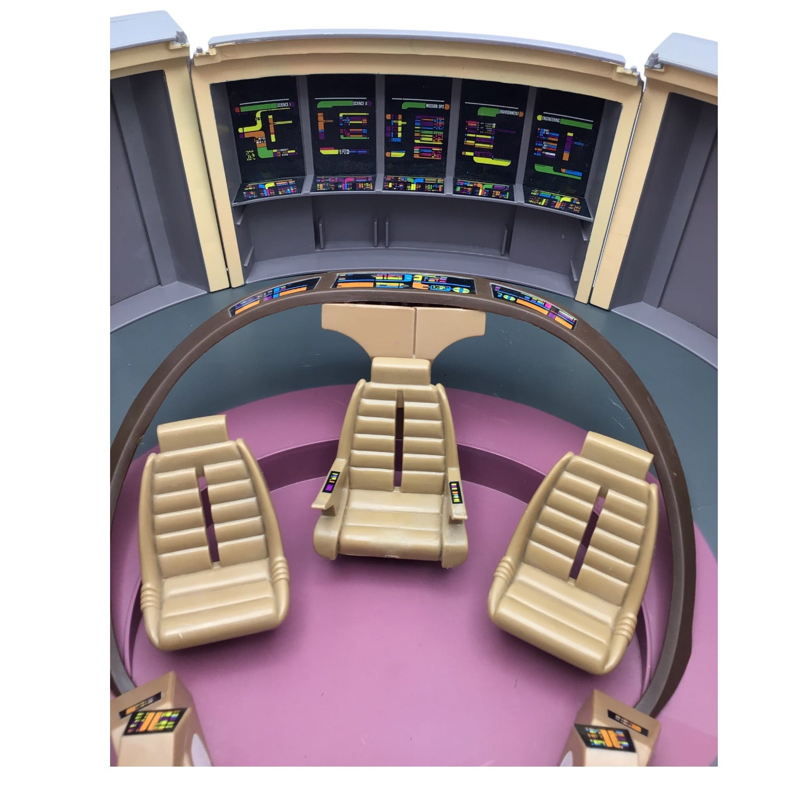 Playmates 1993 Star Trek: The Next Generation Bridge Playset – Vintage Enterprise Bridge Toy (Incomplete)