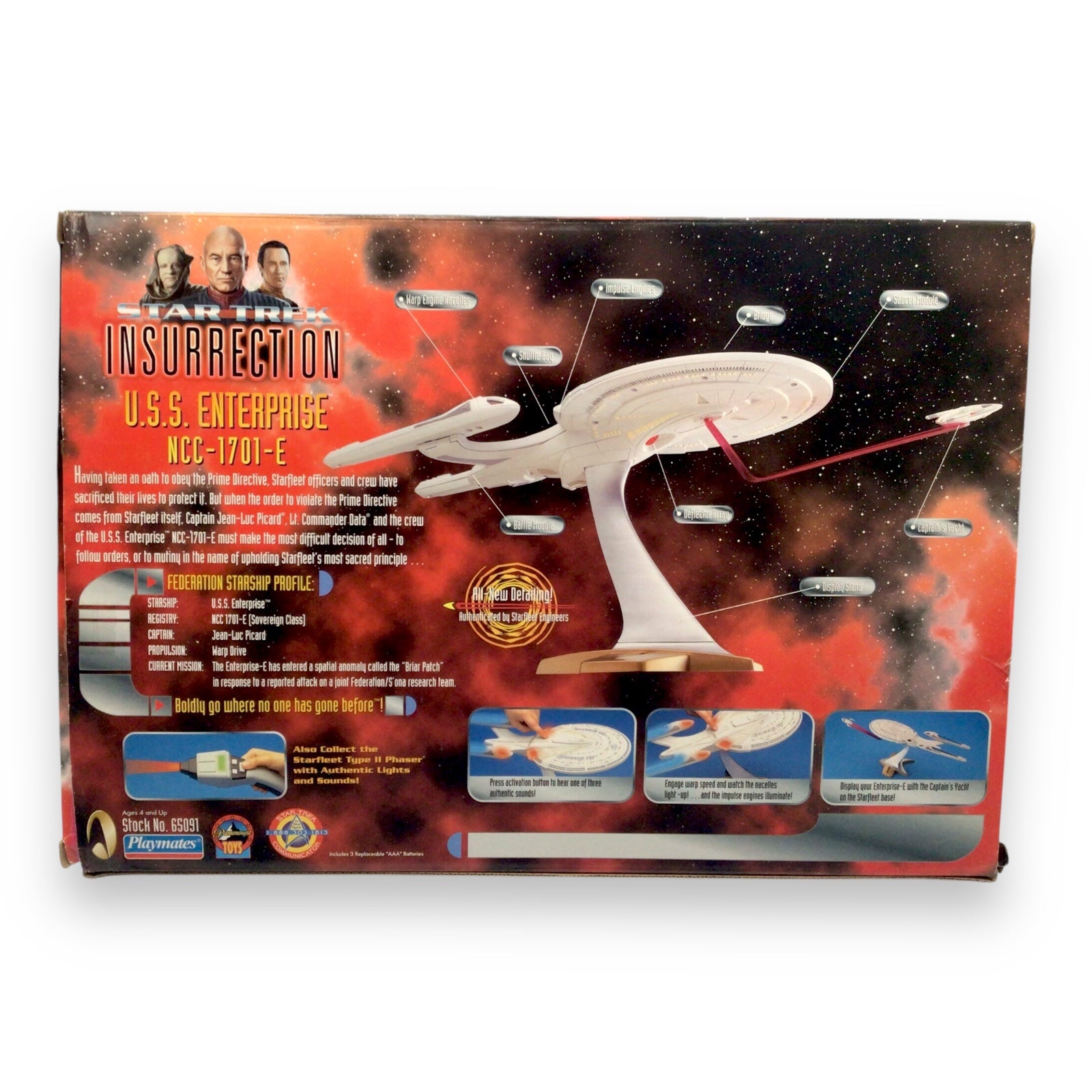 Playmates 1998 U.S.S. ENTERPRISE NCC-1701-E Model - Star Trek Insurrection