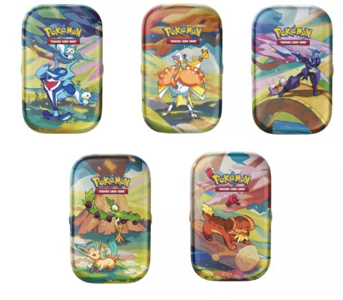 Pokemon Vibrant Paldea Mini Tin Assortment (1 Sealed Tin) 2 Boosters in Each