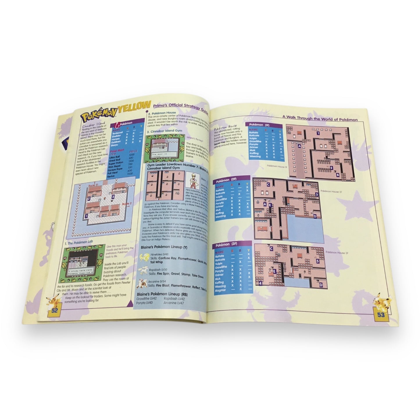 Pokemon Yellow Official 1999 Prima Strategy Guide Pikachu Edition